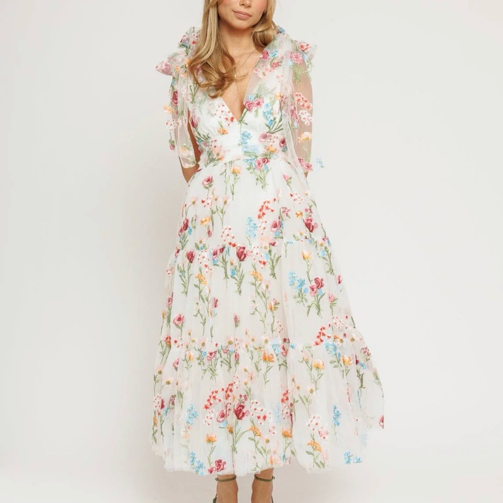 Jessa Kae Margaret Midi Dress White - Picture 4 of 6